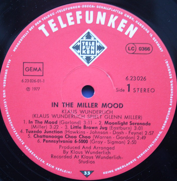 Klaus Wunderlich : In The Miller Mood - Klaus Wunderlich Spielt Glenn Miller (LP, Album)