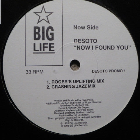 Desoto : Now I Found You (12", Promo)