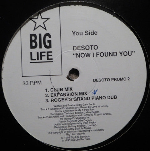 Desoto : Now I Found You (12", Promo)
