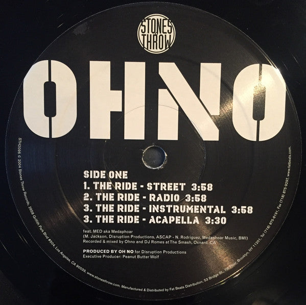 Oh No : The Ride (12", Single)