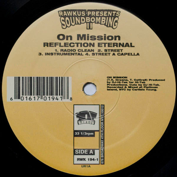 Reflection Eternal / Shabaam Sahdeeq F/ The Cocoa Brovaz* : On Mission / Every Rhyme I Write (12")