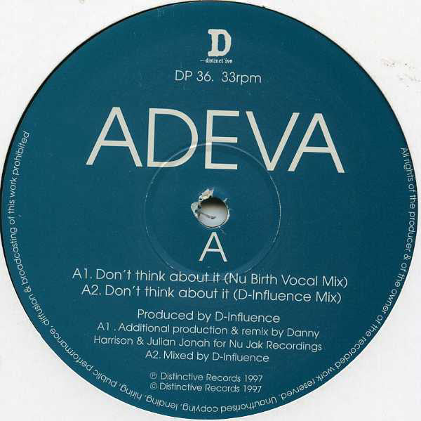 Adeva : Don't Think About It (2x12", Promo)