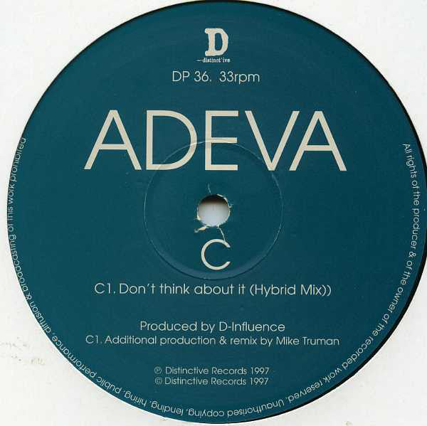 Adeva : Don't Think About It (2x12", Promo)