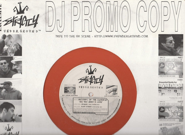 Masters Of The Universe : All You Need Is Love (12", Promo, Ora)