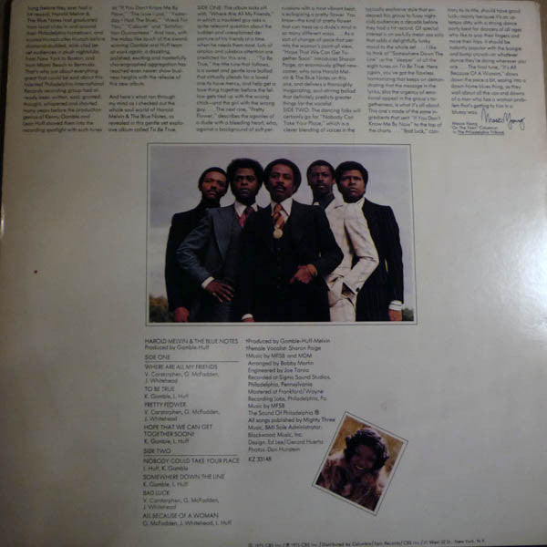 Harold Melvin & The Blue Notes* Featuring Theodore Pendergrass* : To Be True (LP, Album, Ter)