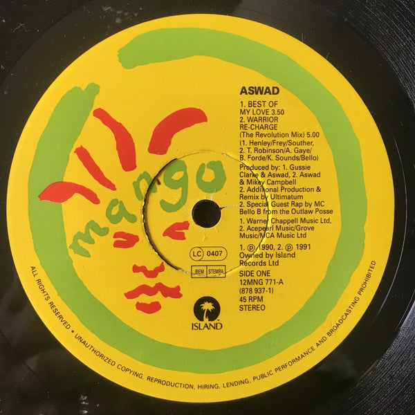 Aswad : Too Wicked E.P. (12", EP)