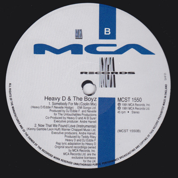 Heavy D. & The Boyz : Now That We Found Love (12", Single)