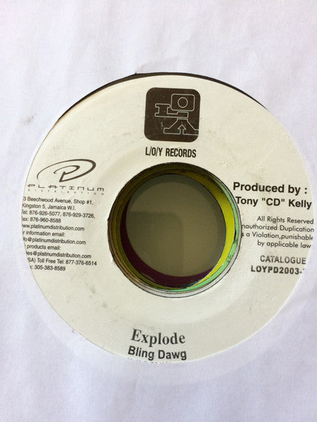 Bling Dawg : Explode (7")