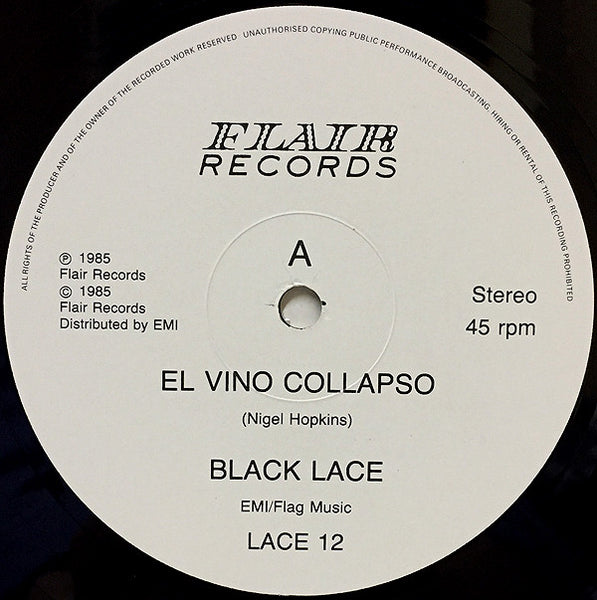 Black Lace : El Vino Collapso (12")