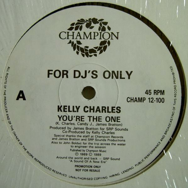 Kelly Charles : You're The One (12", Promo)