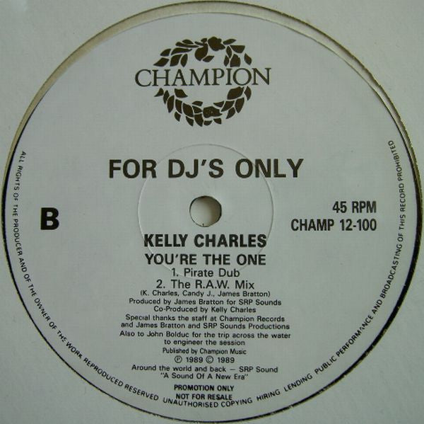 Kelly Charles : You're The One (12", Promo)
