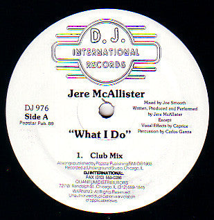 Jere McAllister : What I Do (12")