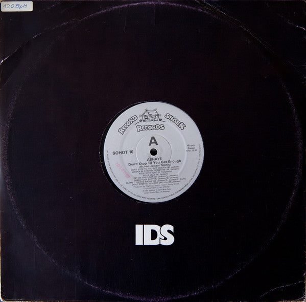 Ashaye : Don't Stop 'Til You Get Enough (12")
