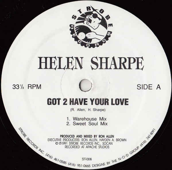 Helen Sharpe : Got 2 Have Your Love (12")