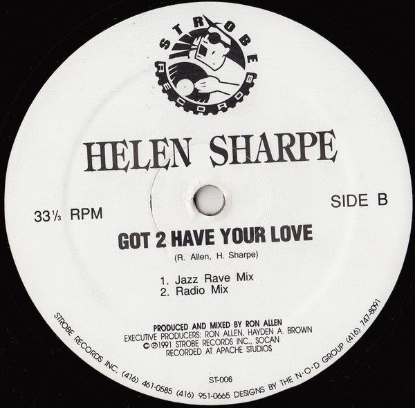 Helen Sharpe : Got 2 Have Your Love (12")