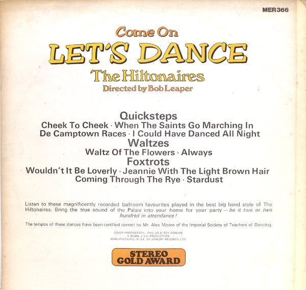 The Hiltonaires : Come On, Let's Dance (LP, Yel)