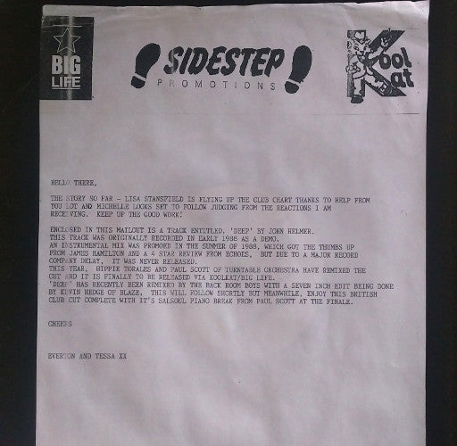 John Helmer : Deep (Turntable Orchestra Remix) (12", S/Sided, Promo)