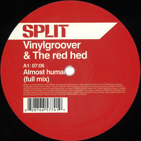 Vinylgroover & The Red Hed : Almost Human (12")