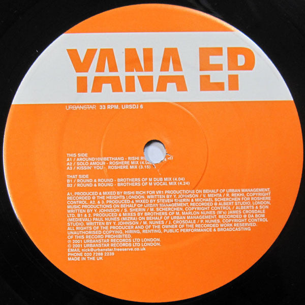 Yana : Yana EP (12", Promo)