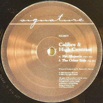 Calibre & High Contrast : Mr. Majestic (12", Com)