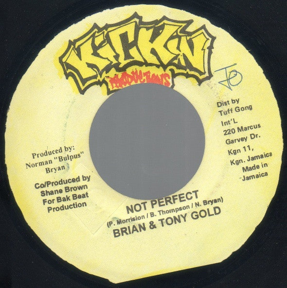 Brian & Tony Gold : Not Perfect (7")