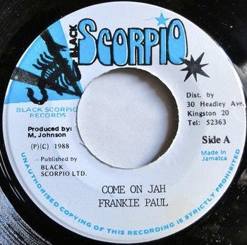 Frankie Paul : Come On Jah (7")