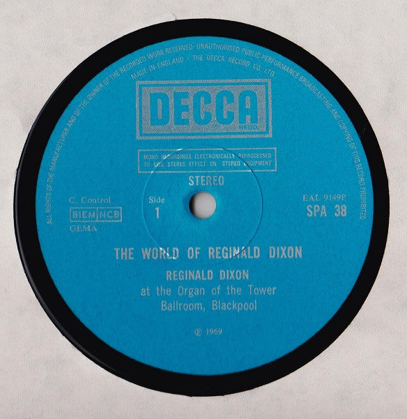 Reginald Dixon : The World Of Reginald Dixon (LP, Comp, RE, RM, Blu)