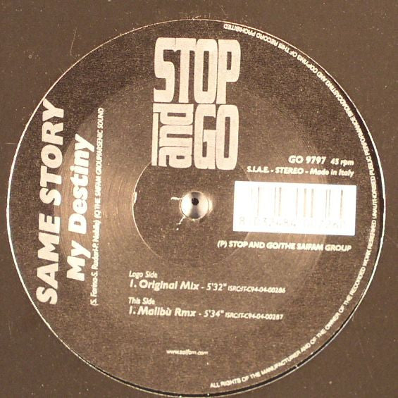 Same Story : My Destiny (12")