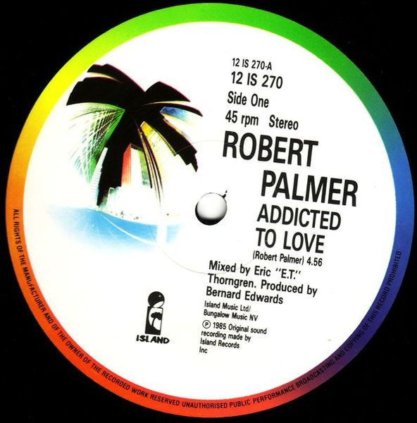 Robert Palmer : Addicted To Love (12", Single)