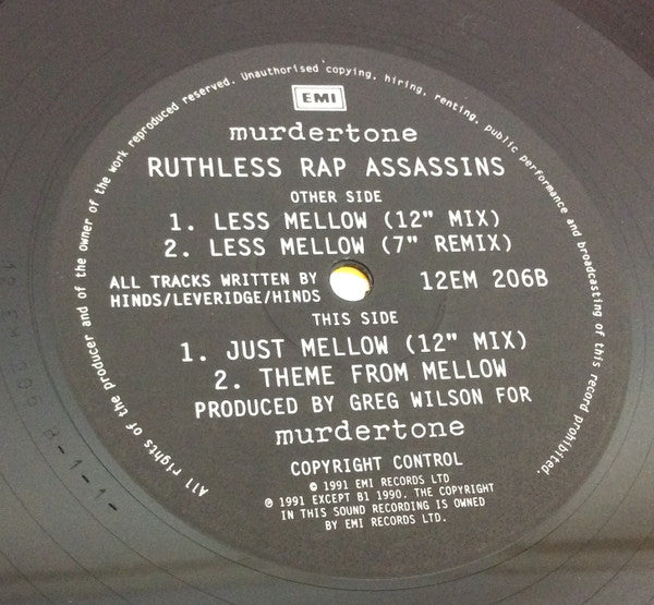 Ruthless Rap Assassins : Less Mellow (12", Single)