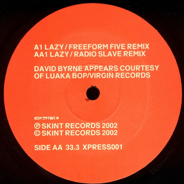 X-Press 2 Featuring David Byrne : Lazy (Remixes) (12")