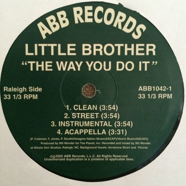 Little Brother (3) : The Way You Do It (12")
