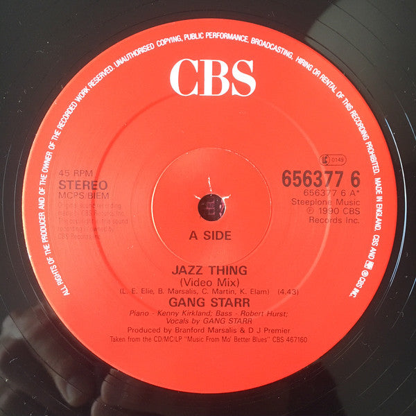 Gang Starr : Jazz Thing (12", Single)
