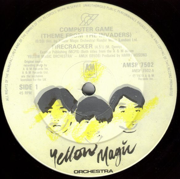 Yellow Magic Orchestra : Computer Game (Theme From The Invaders) (12", Single)