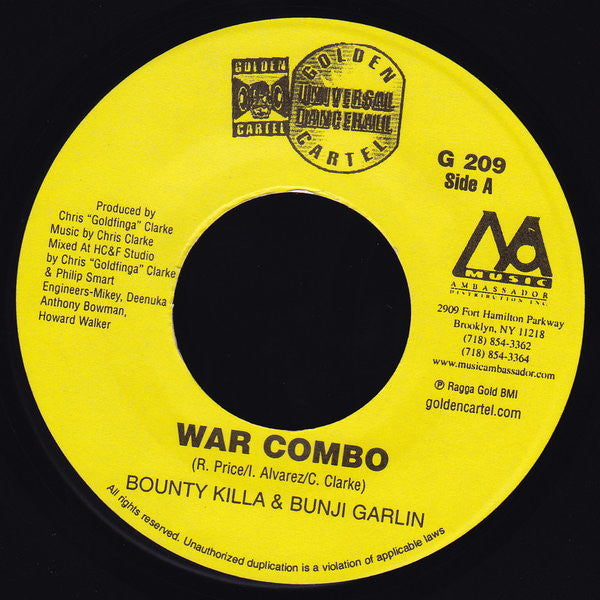 Bounty Killa* & Bunji Garlin / Mr. Lex* : War Combo / See Dem A Come (7")