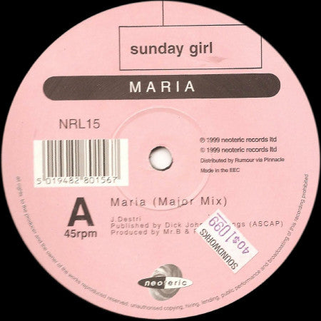 Sunday Girl : Maria (12")