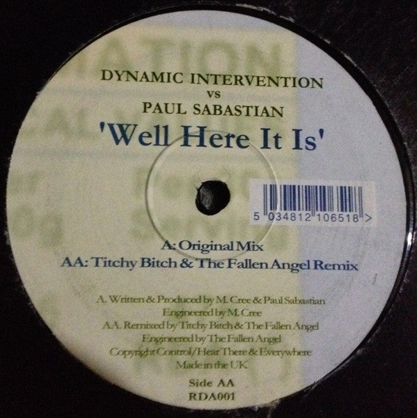 Dynamic Intervention vs. Paul Sabastian : Well Here It Is (12")