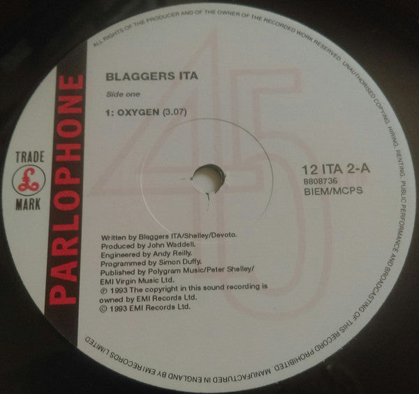 Blaggers I*T*A* : Oxygen (12")