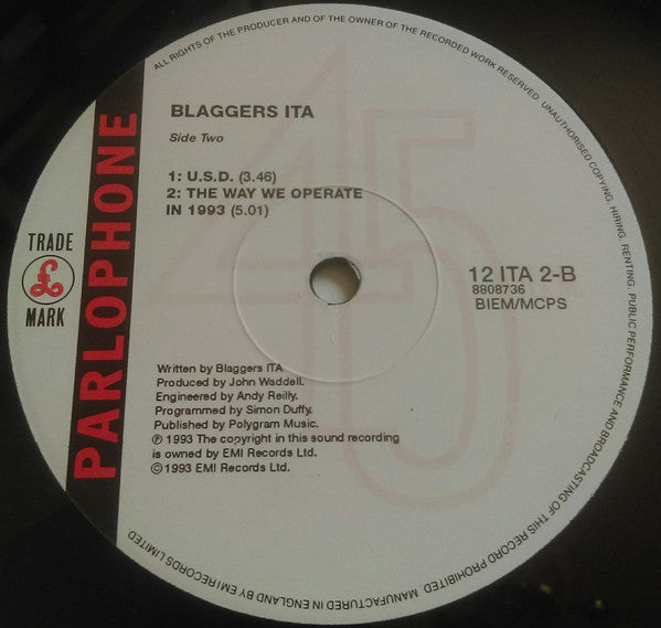 Blaggers I*T*A* : Oxygen (12")