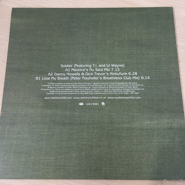 Destiny's Child : Soldier (The Remixes) (12", Promo)