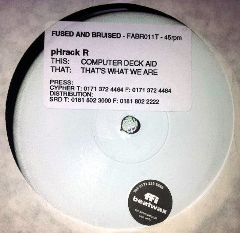 pHrack R : Computer Deck Aid (12", Promo, W/Lbl)