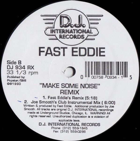 Fast Eddie* : Make Some Noise (Remix) (12")