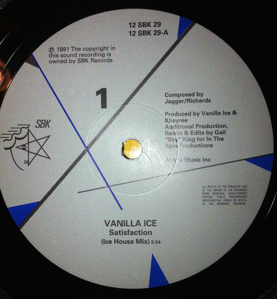 Vanilla Ice : Satisfaction (12", Single)