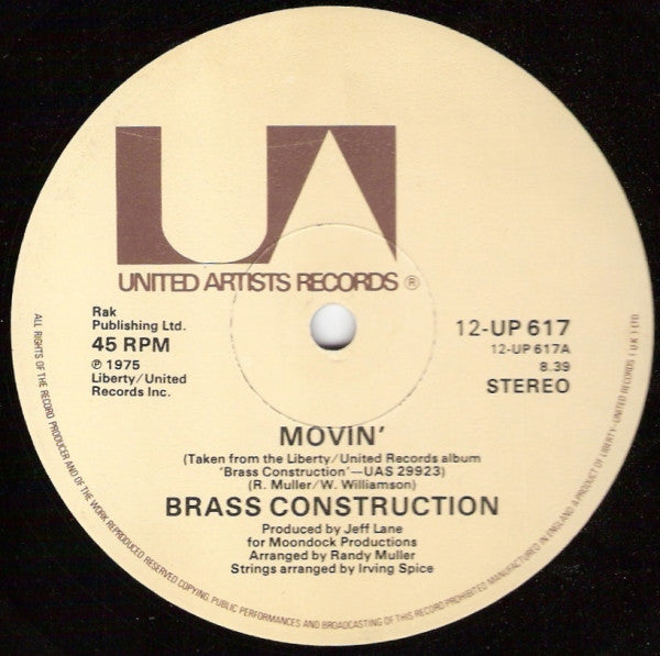 Brass Construction : Movin' / Changin' (12")