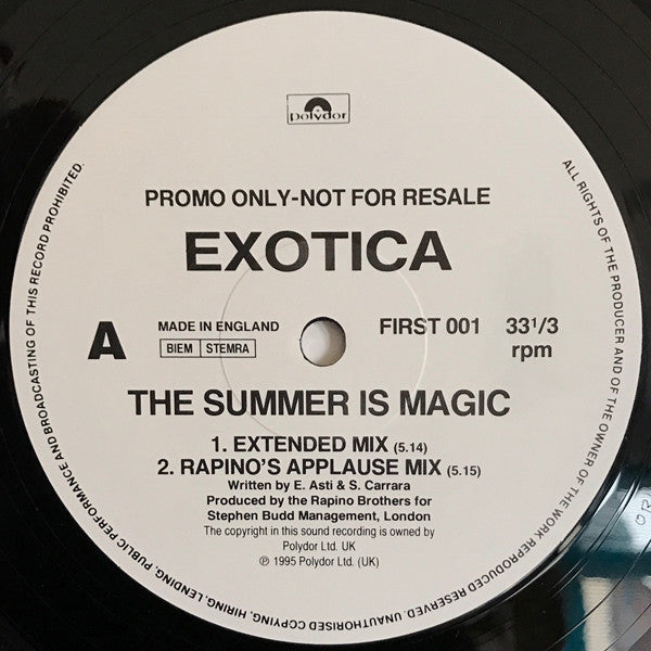 Exotica (3) : The Summer Is Magic (12", Promo)