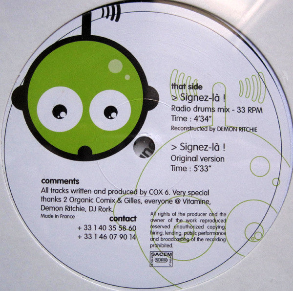 Cox 6 : Signez-Là ! (12")