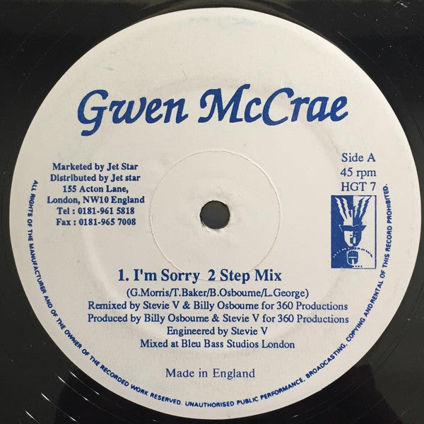 Gwen McCrae : I'm Sorry / Treat Me Like A Queen (12")