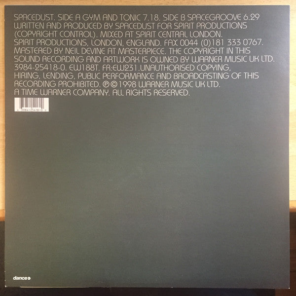 Spacedust : Gym And Tonic (12")