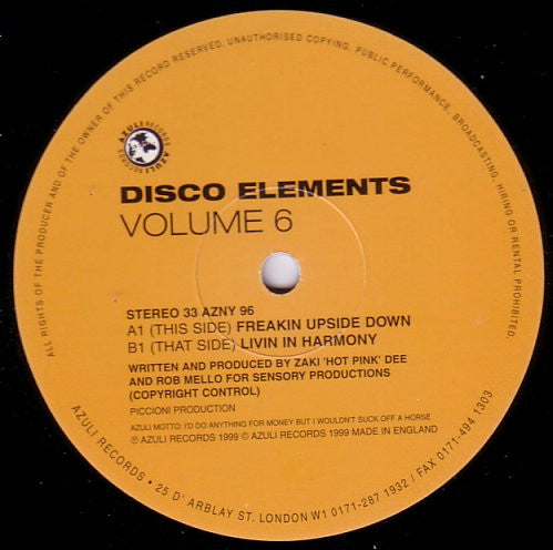 Disco Elements : Volume 6 (12")