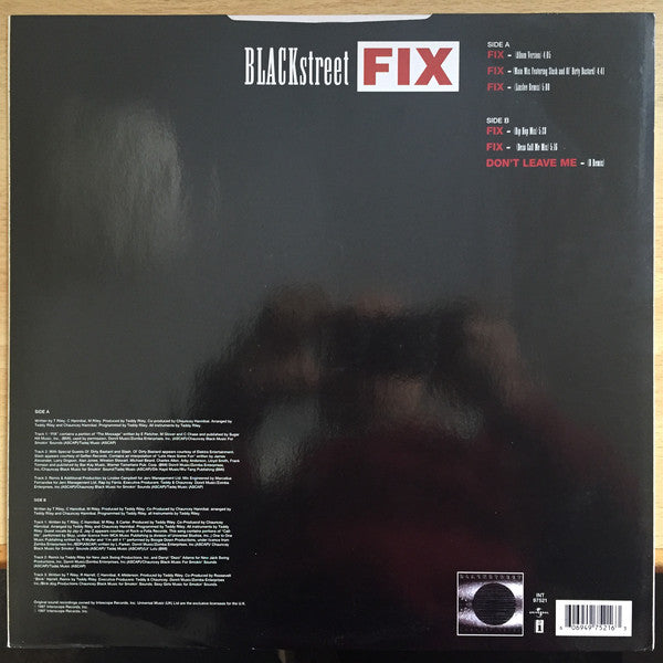 Blackstreet : Fix (12")